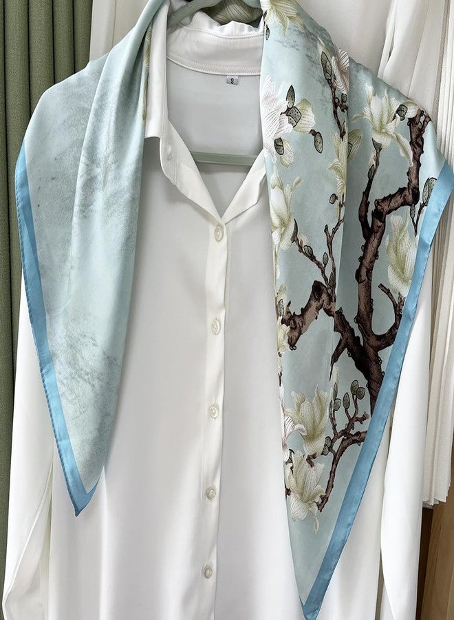 FONYVE Silk Scarfs for Women Lightweight, Fashion Head Scarf, Satin Hair Wrap for Sleeping 27.5 × 27.5 inches - Image 5